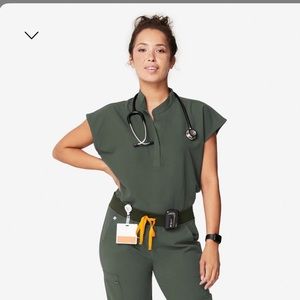 Figs moss Rafaela Scrub Top XXS